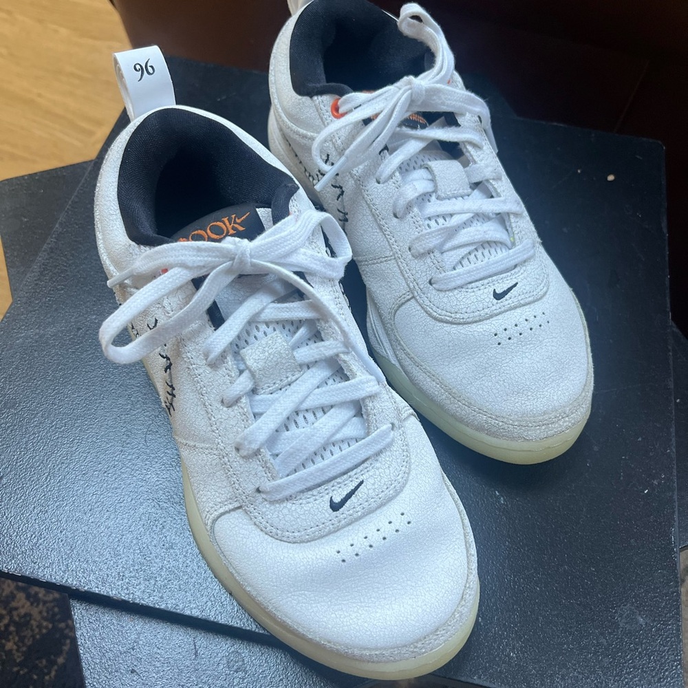 Nike Book 1 White and Black Stitch Sneakers - Picture 3 of 5